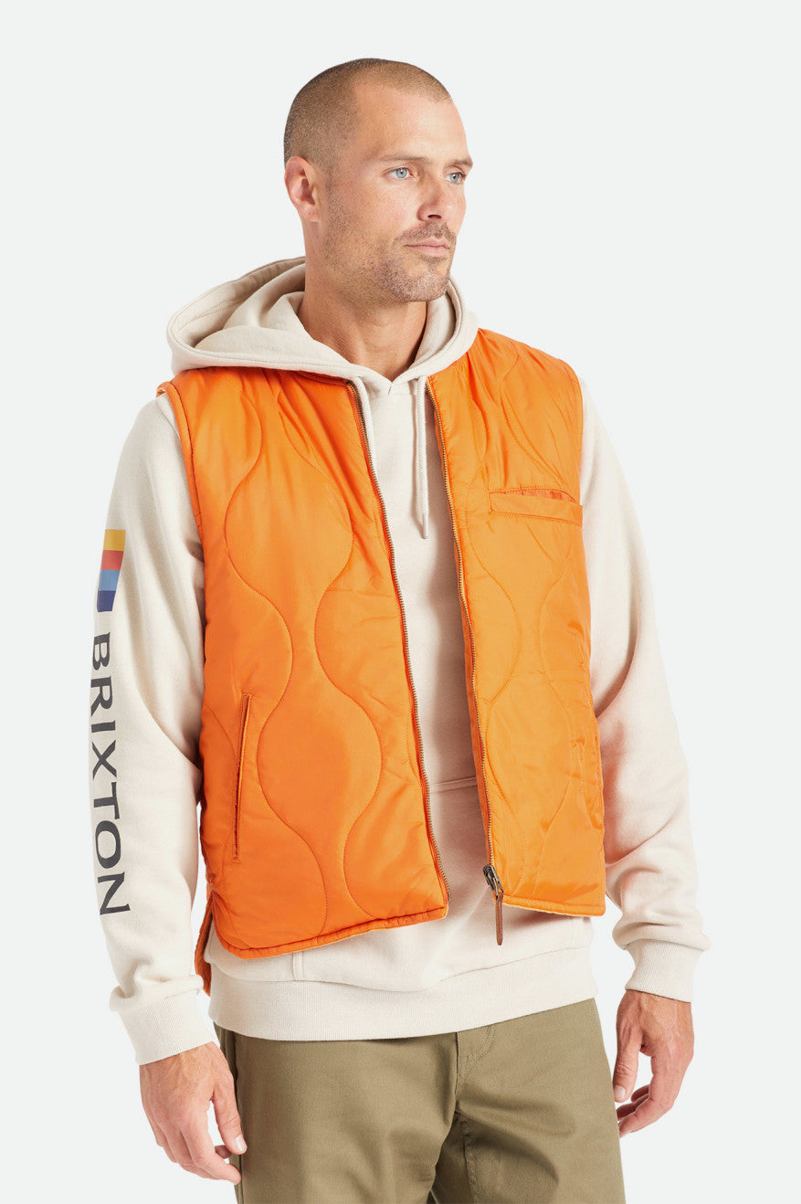 Brixton Abraham Reversible Vest Jakke Herre Orange | 5897QBIEL