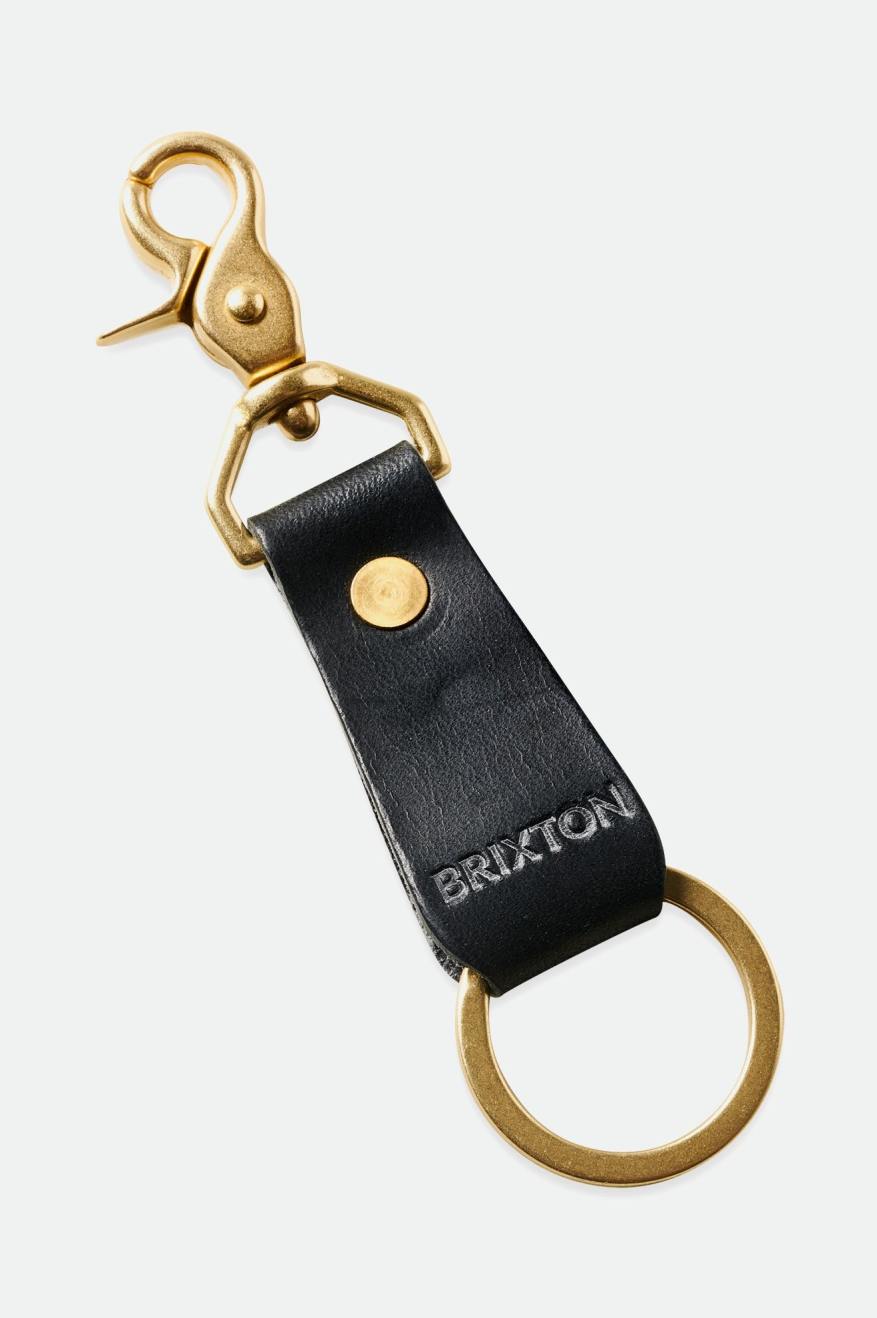 Brixton Artifact Læder Key Clip Accessories Unisex Sort | 1320HQSIM