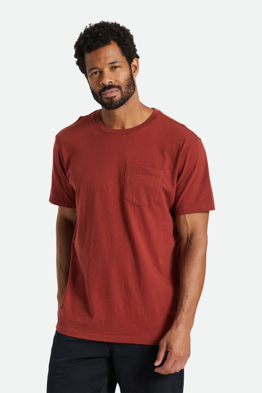 Brixton Basic S/S Pocket Toppe Herre Rød | 3125JBAML