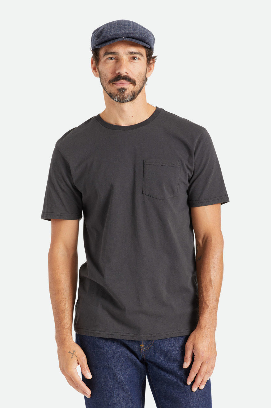 Brixton Basic S/S Pocket Toppe Herre Sort | 9286MGKVS