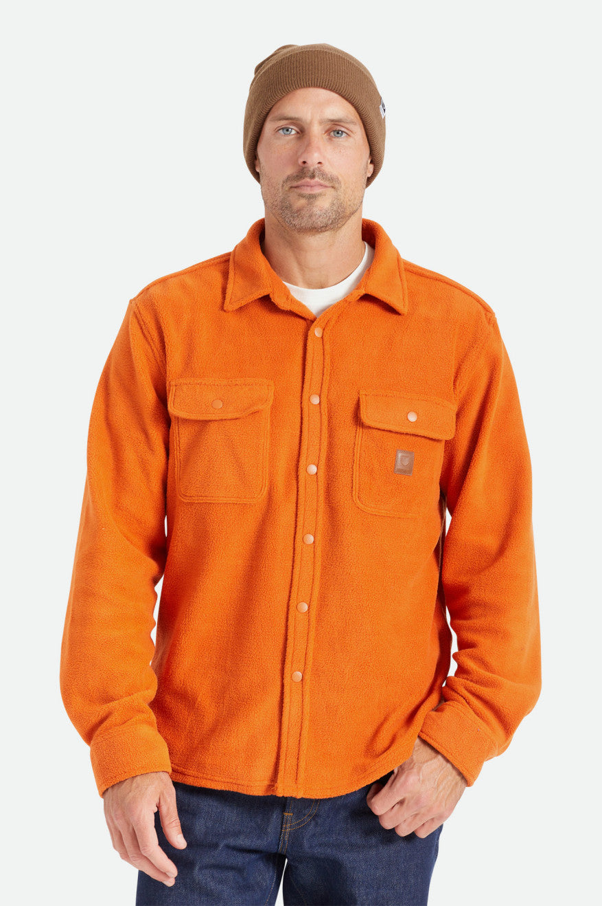 Brixton Bowery L/S Arctic Stretch Fleece Vævede Toppe Herre Orange | 5063JZGXF