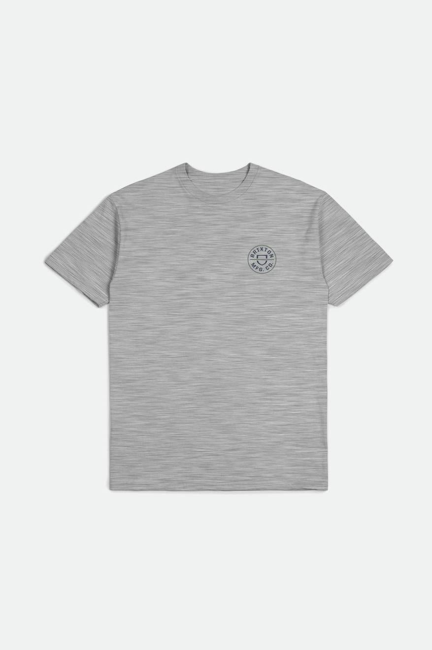 Brixton Crest II S/S Standard Toppe Herre Grå Mørke | 0123IVUHB