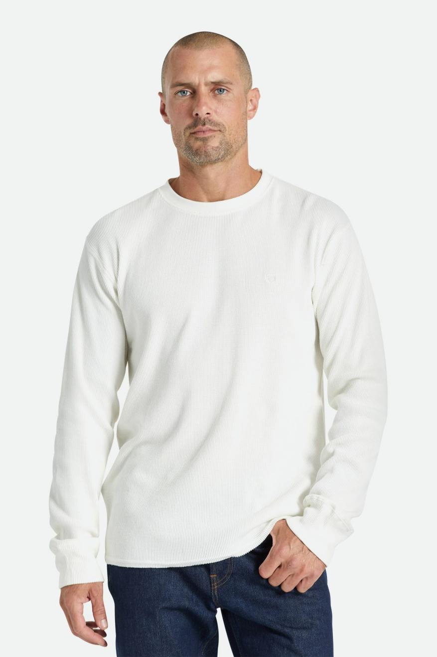 Brixton Reserve Thermal L/S Toppe Herre Hvide | 4815SWPAC