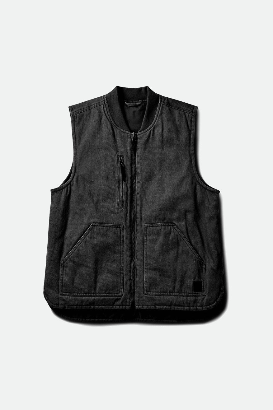 Brixton Abraham Reversible Vest Jakke Herre Sort | 2104SWBCV