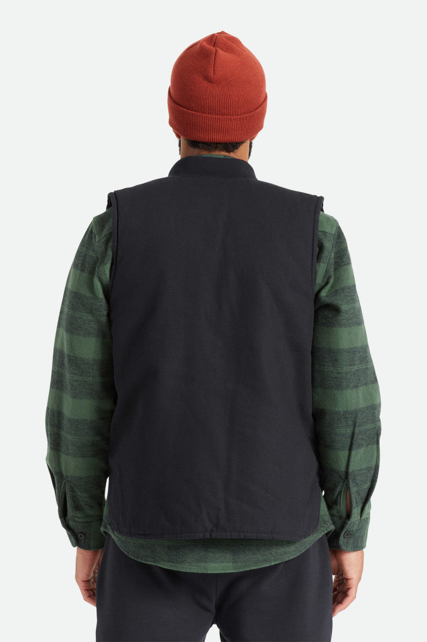 Brixton Abraham Reversible Vest Jakke Herre Sort | 2104SWBCV