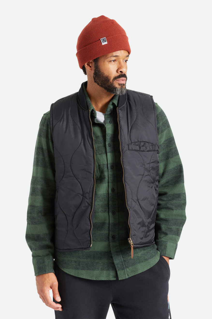 Brixton Abraham Reversible Vest Jakke Herre Sort | 2104SWBCV