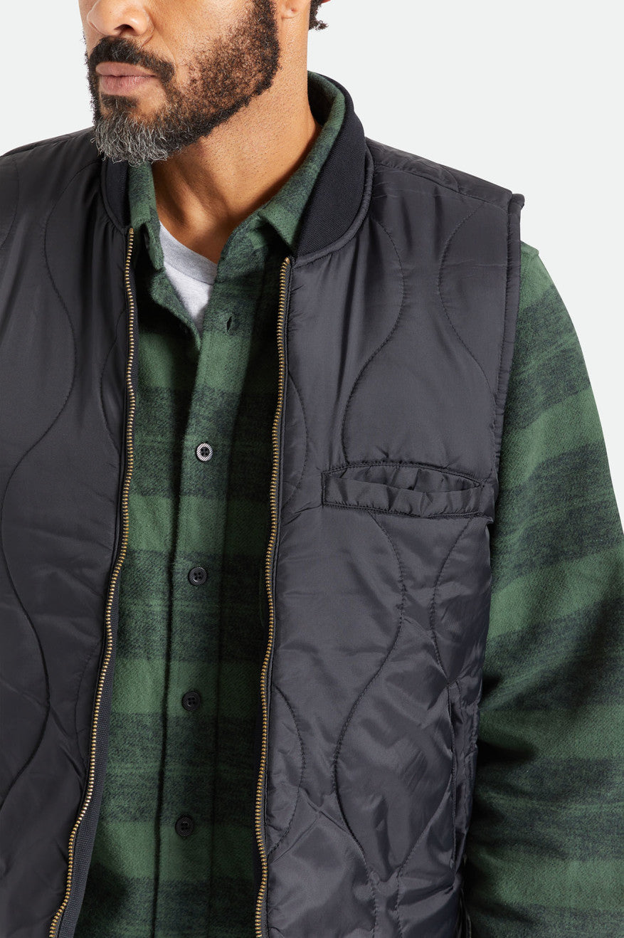 Brixton Abraham Reversible Vest Jakke Herre Sort | 2104SWBCV