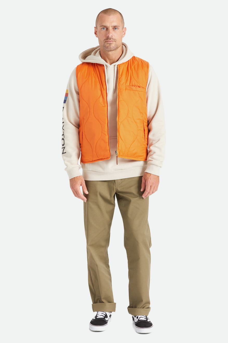 Brixton Abraham Reversible Vest Jakke Herre Orange | 5897QBIEL