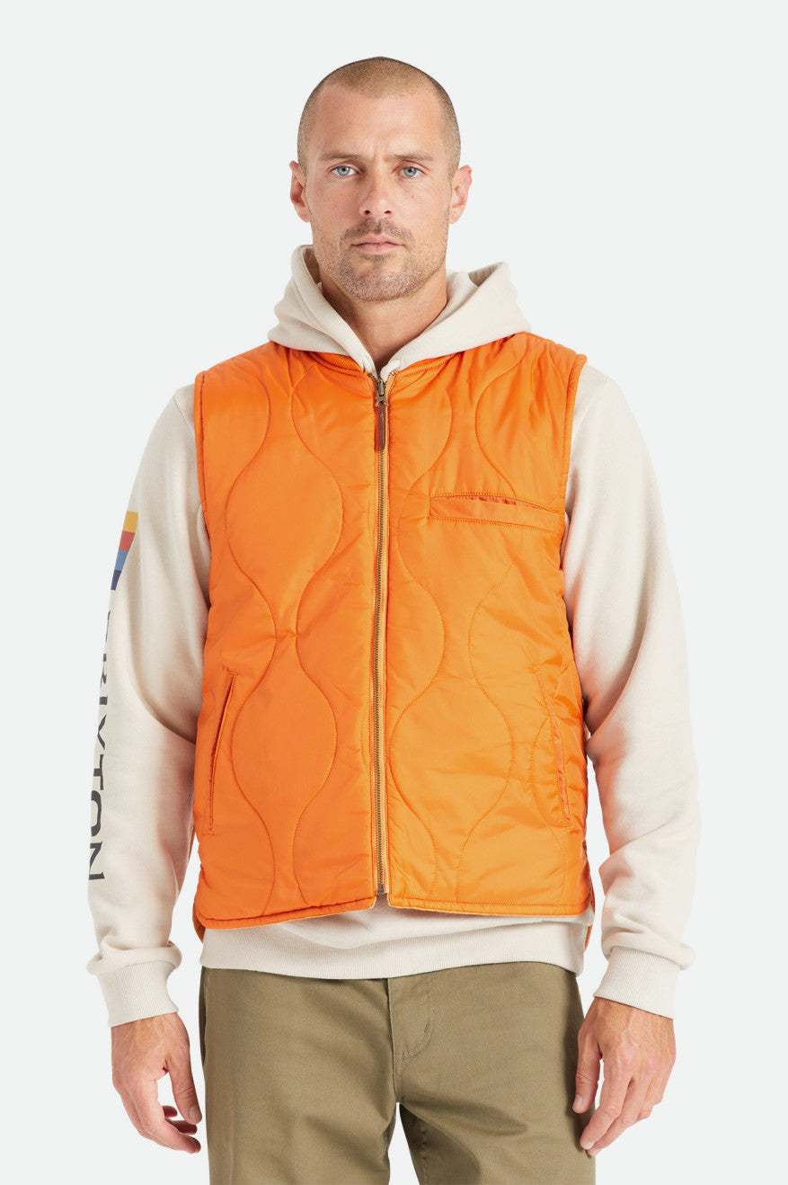 Brixton Abraham Reversible Vest Jakke Herre Orange | 5897QBIEL