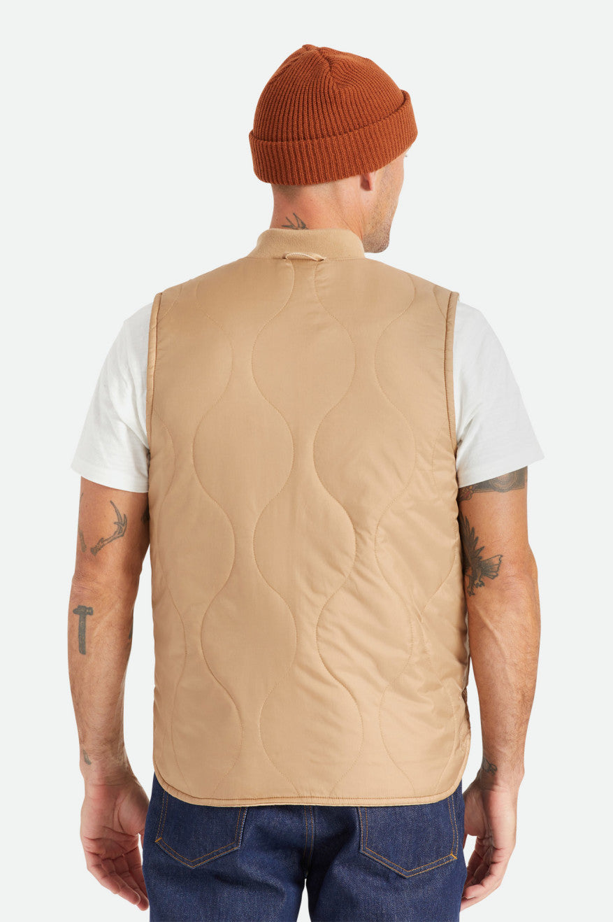 Brixton Abraham Reversible Vest Jakke Herre Beige | 7546JIAZP