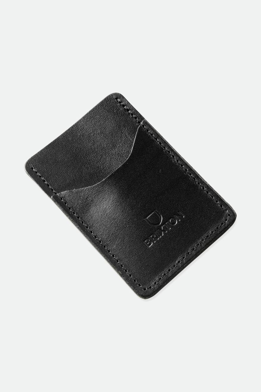 Brixton Artifact Læder Card Holder Wallet Accessories Unisex Sort | 6873YTAHD