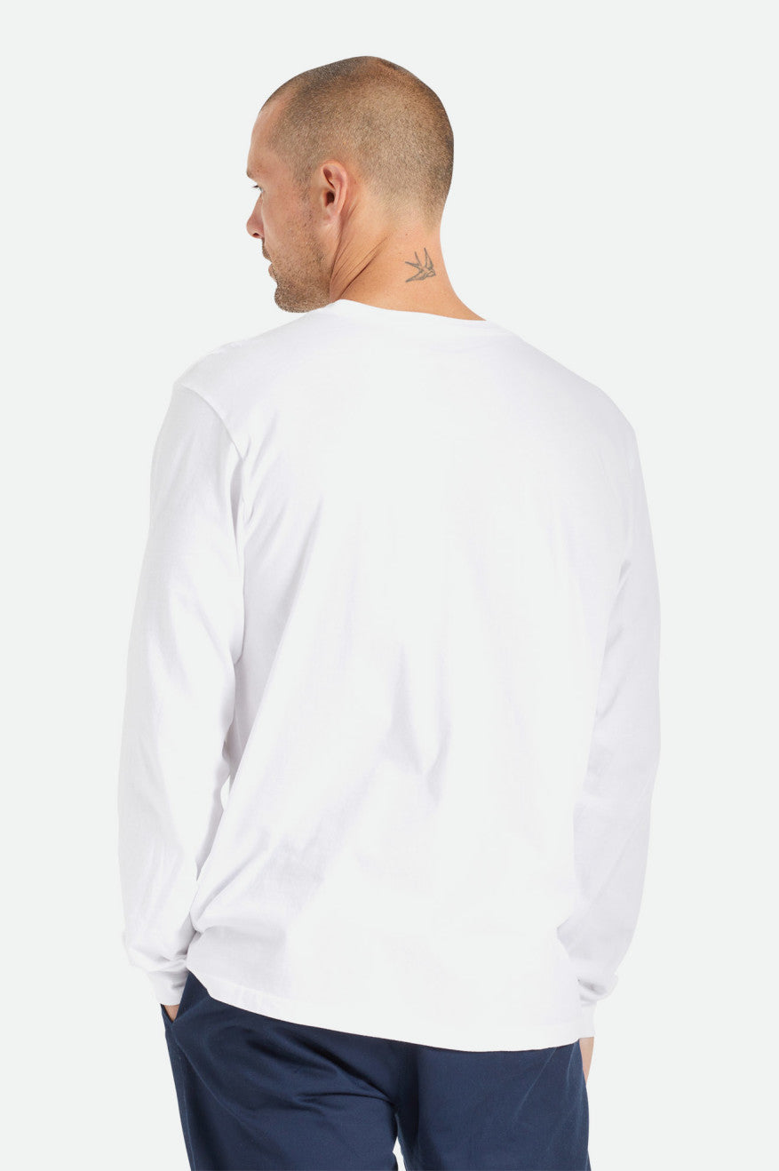 Brixton Basic L/S Pocket Toppe Herre Hvide | 8204UJXIV