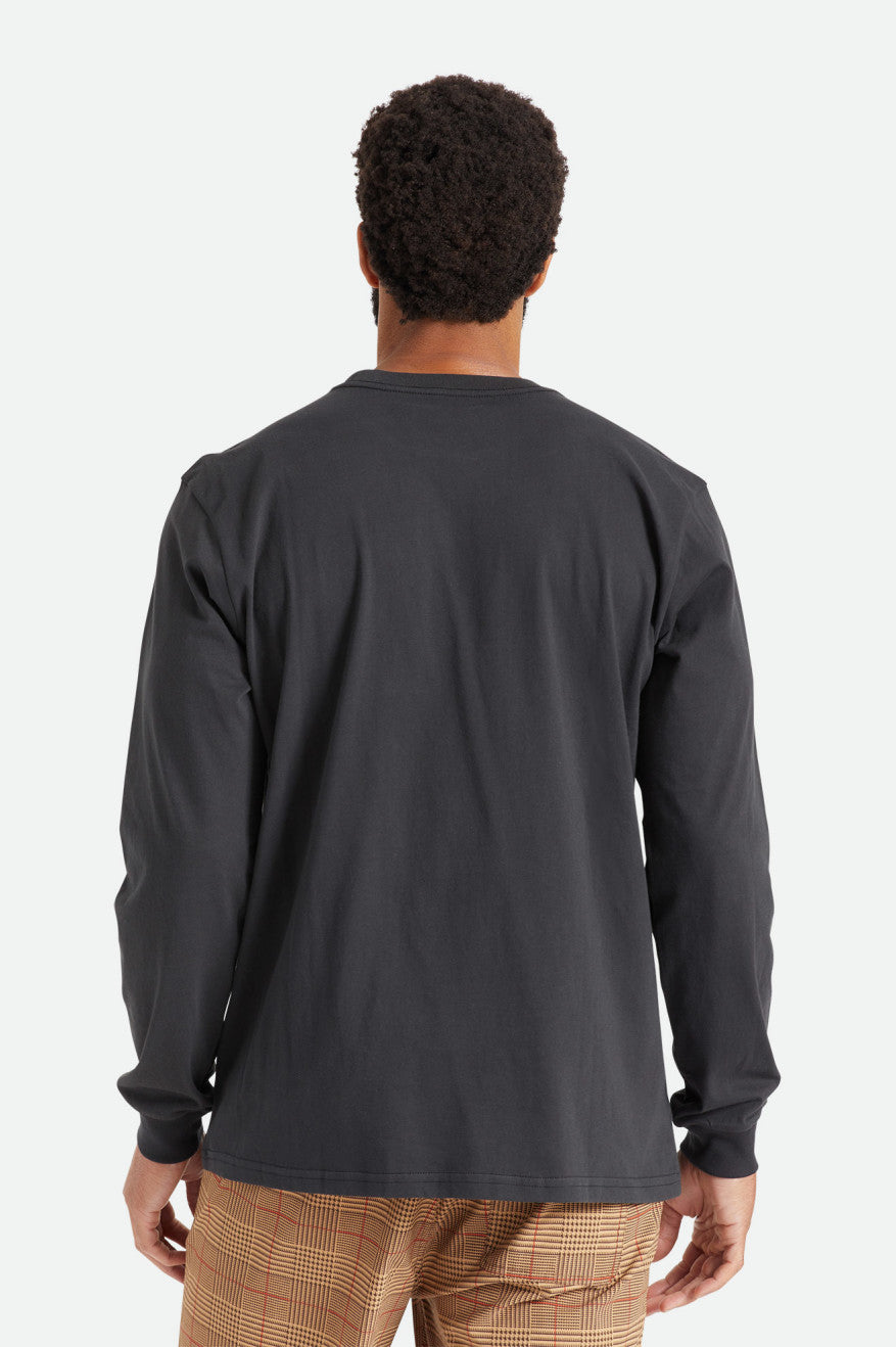 Brixton Basic L/S Pocket Toppe Herre Sort | 1057WJAGM