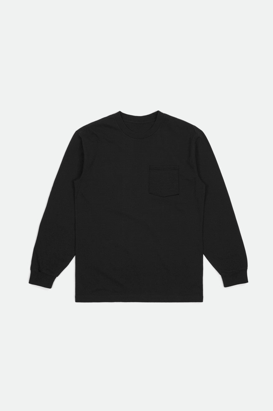 Brixton Basic L/S Pocket Toppe Herre Sort | 1057WJAGM