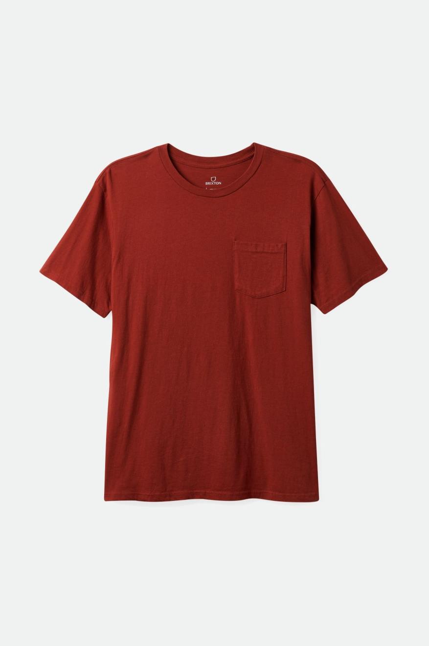 Brixton Basic S/S Pocket Toppe Herre Rød | 3125JBAML