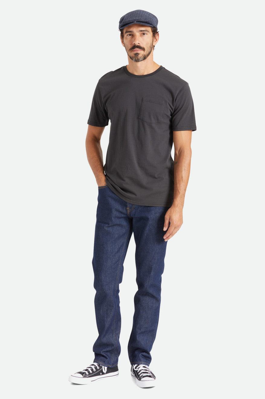 Brixton Basic S/S Pocket Toppe Herre Sort | 9286MGKVS