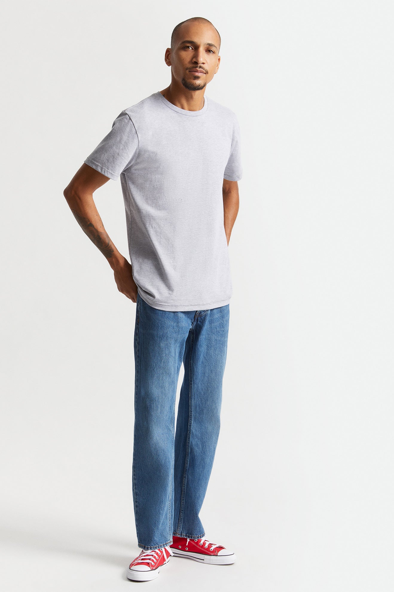 Brixton Basic S/S Tailored Toppe Herre Grå | 5107EFVZL