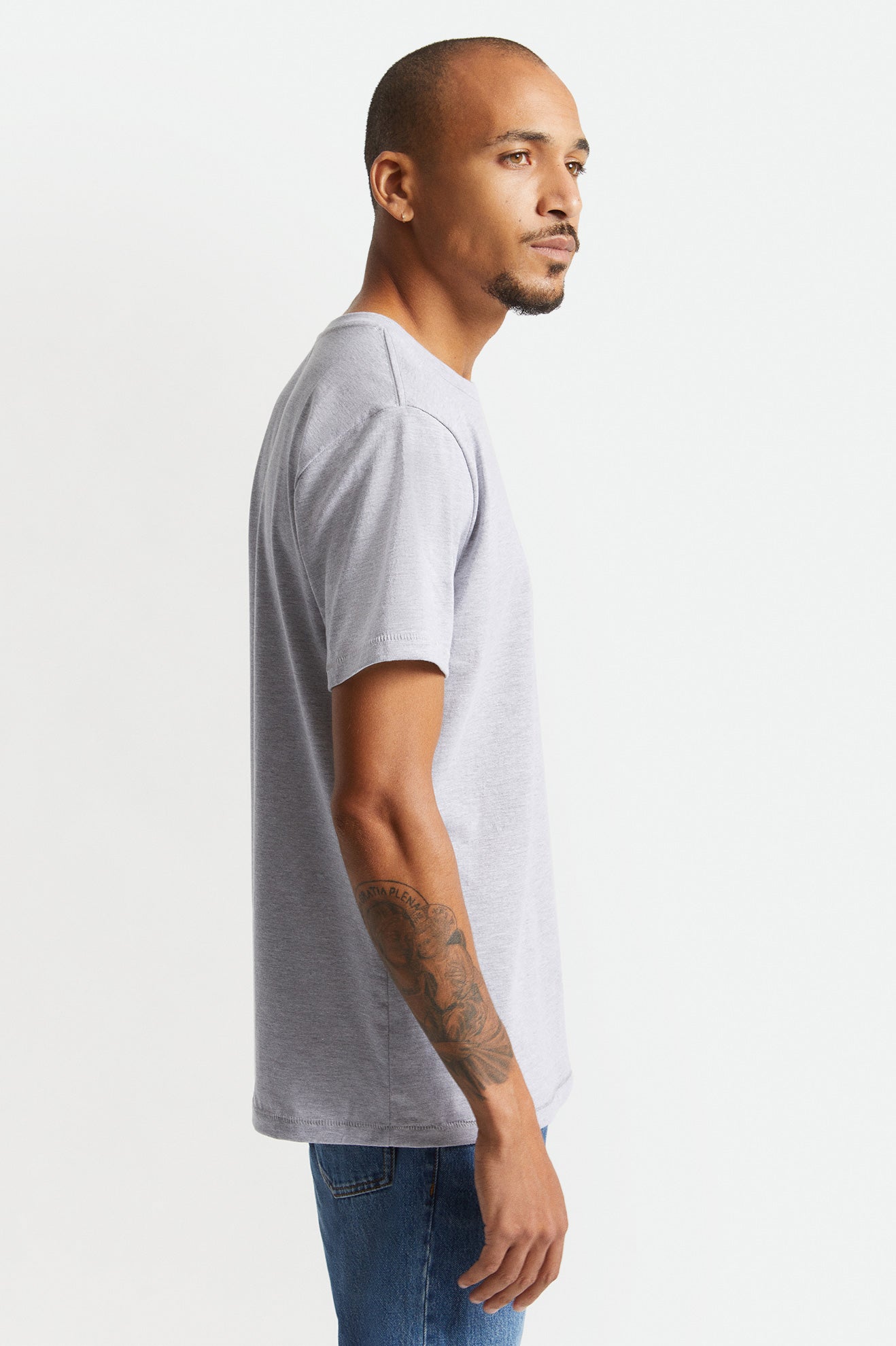 Brixton Basic S/S Tailored Toppe Herre Grå | 5107EFVZL