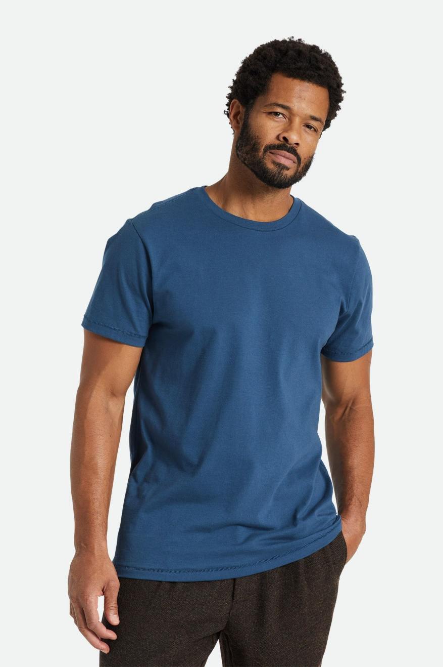 Brixton Basic S/S Tailored Toppe Herre Turkis | 3150HCQSO