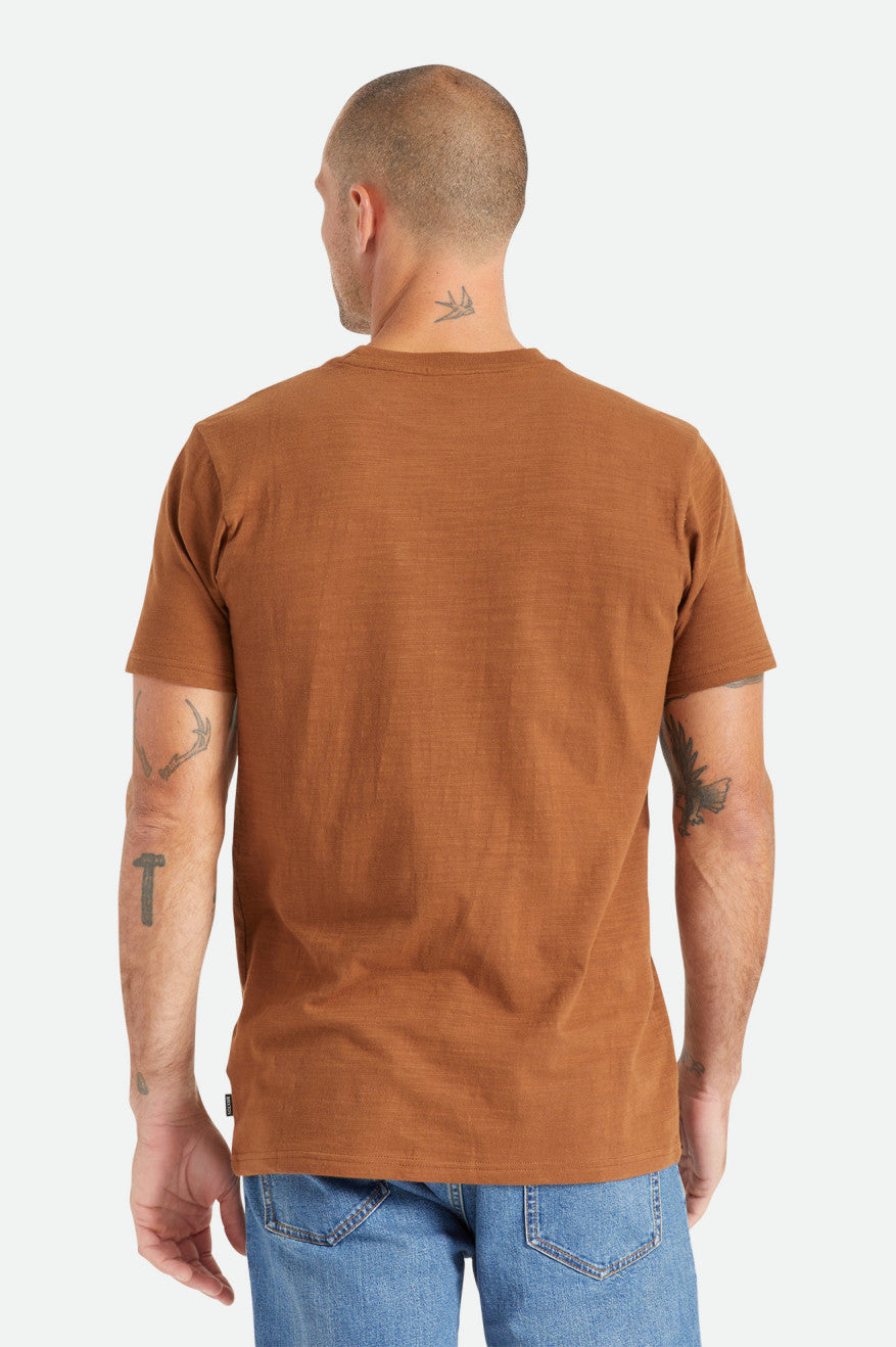 Brixton Basic Slub S/S Pocket Strikkevarer Herre Brune | 0136HMPBN