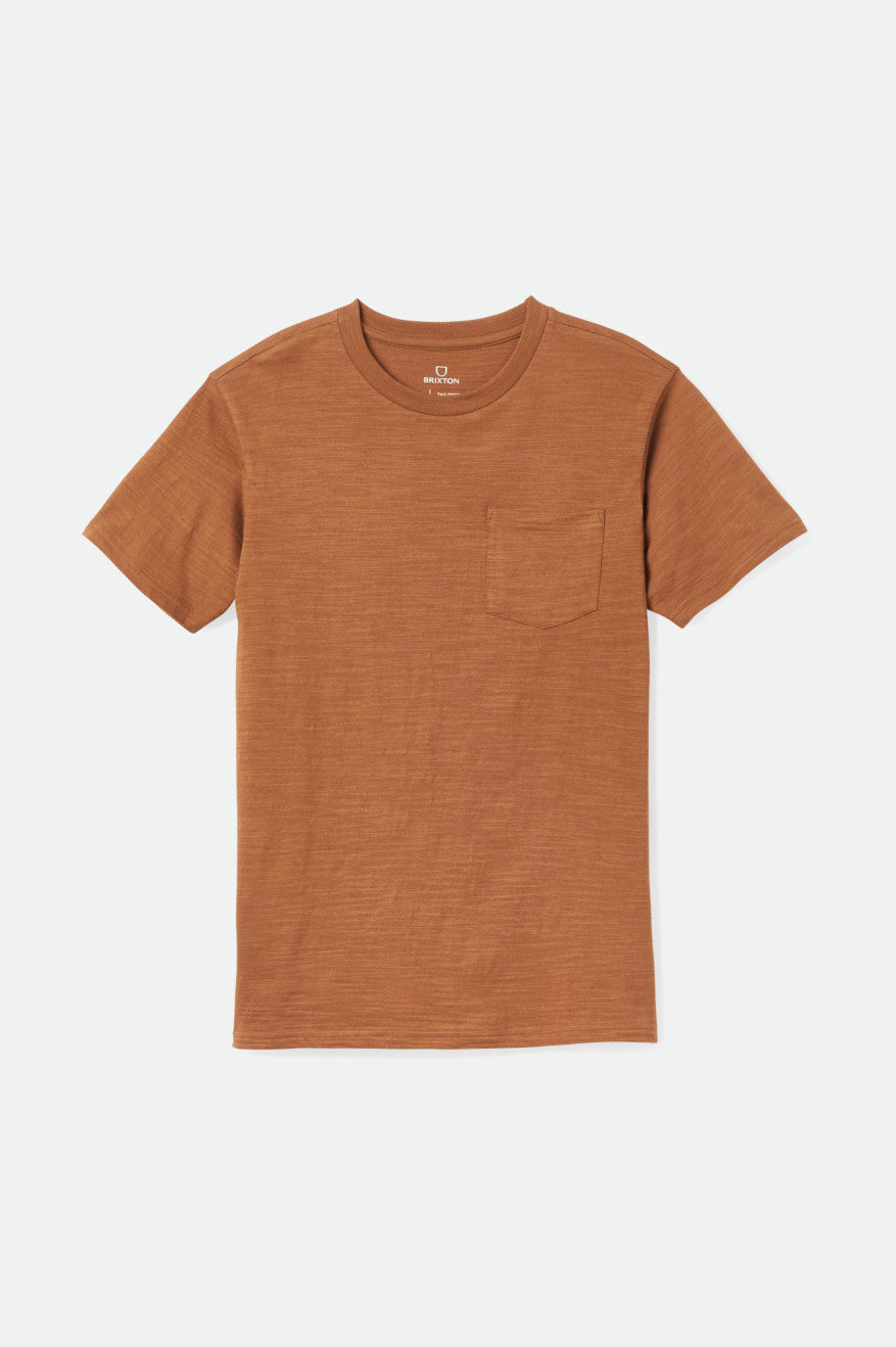 Brixton Basic Slub S/S Pocket Strikkevarer Herre Brune | 0136HMPBN