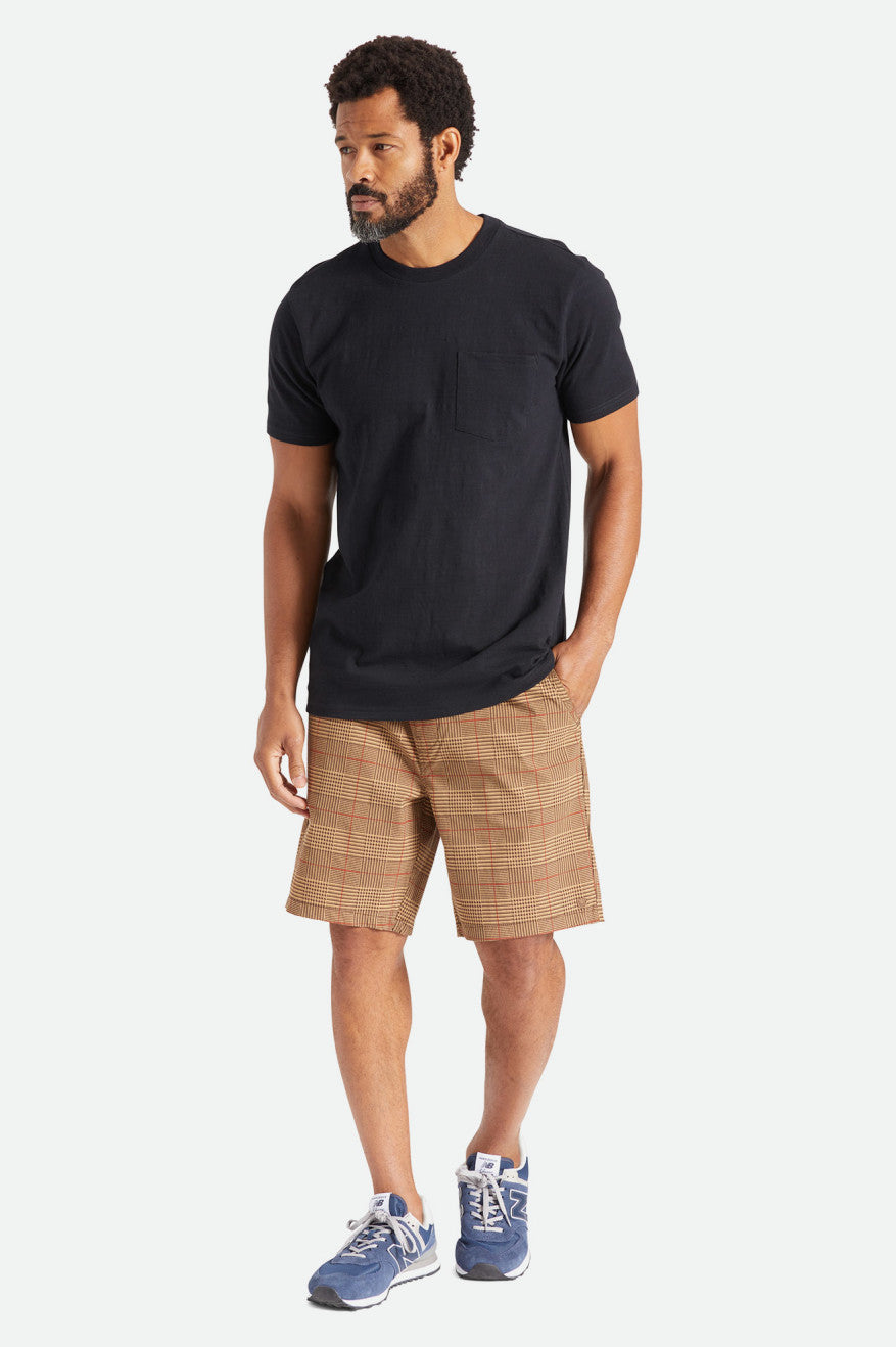 Brixton Basic Slub S/S Pocket Strikkevarer Herre Sort | 0681GHYZD