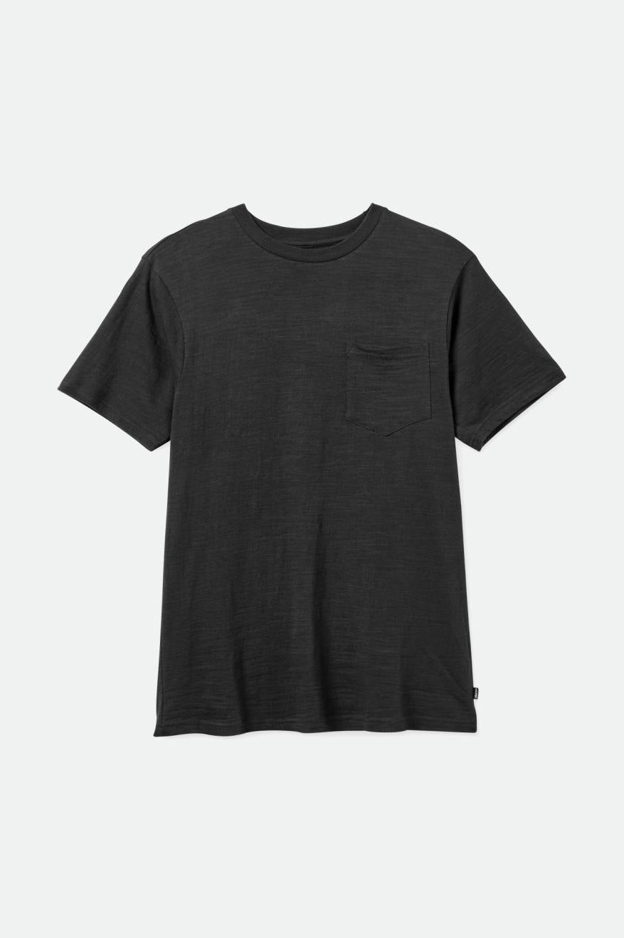 Brixton Basic Slub S/S Pocket Strikkevarer Herre Sort | 0681GHYZD