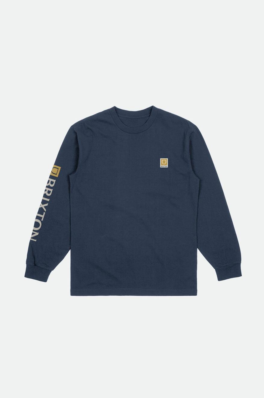 Brixton Beta II L/S Standard Toppe Herre Blå | 6501EYGDJ