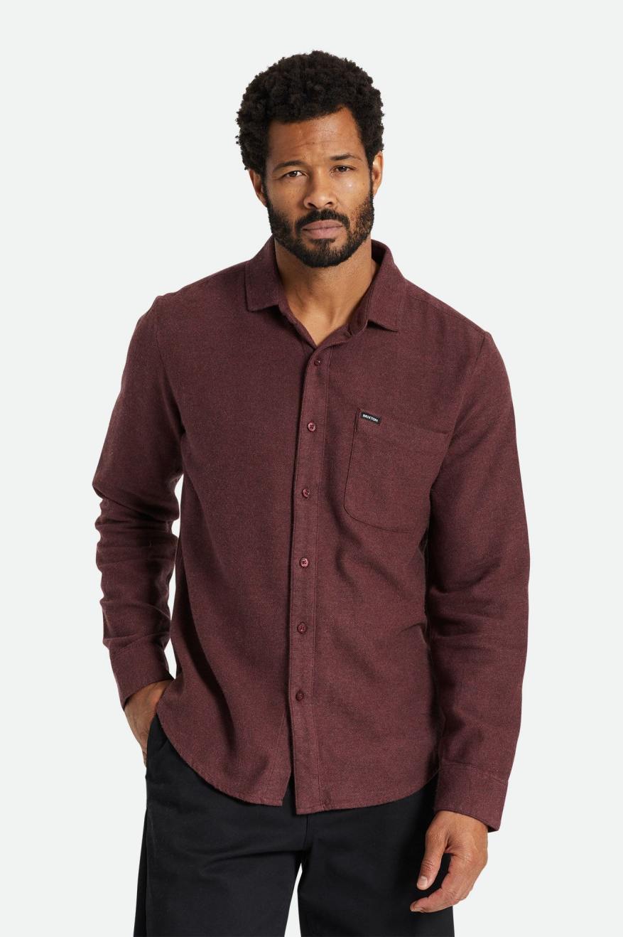 Brixton Bixby Reserve L/S Flanell Toppe Herre Rød | 5683AIGRZ