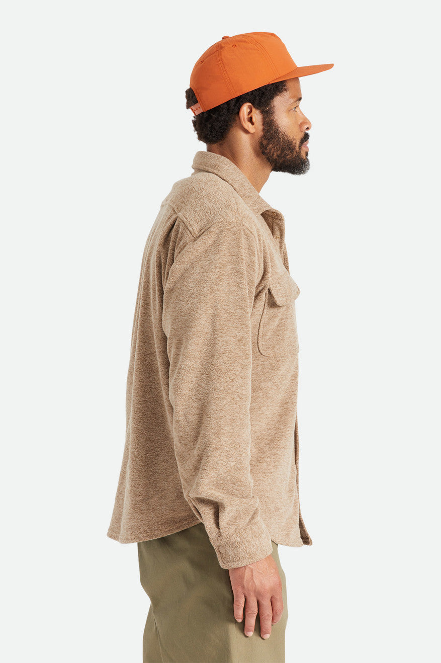 Brixton Bowery L/S Arctic Stretch Fleece Vævede Toppe Herre Beige | 4862FWNBE