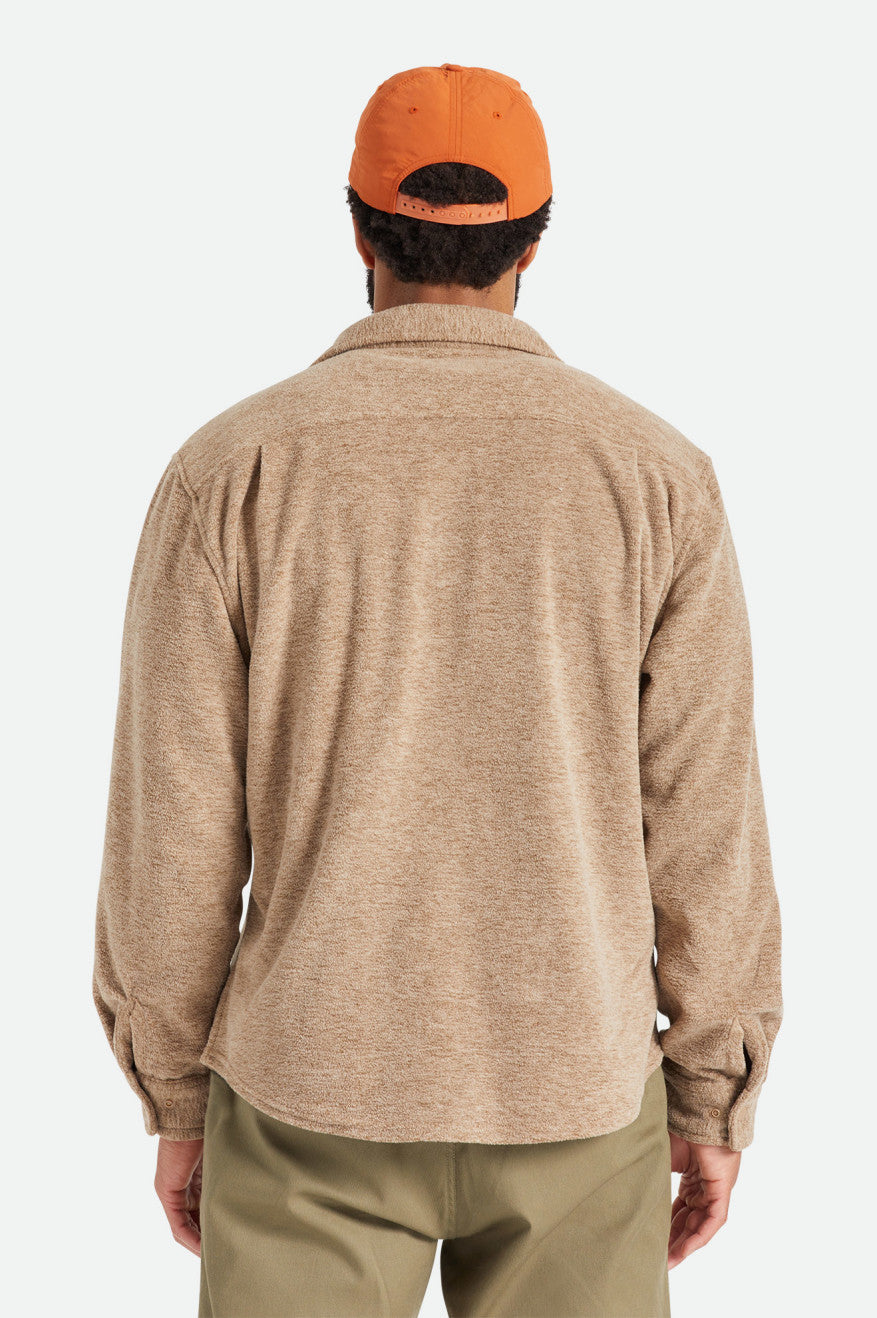 Brixton Bowery L/S Arctic Stretch Fleece Vævede Toppe Herre Beige | 4862FWNBE