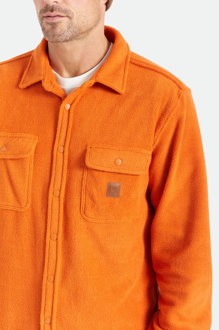 Brixton Bowery L/S Arctic Stretch Fleece Vævede Toppe Herre Orange | 5063JZGXF