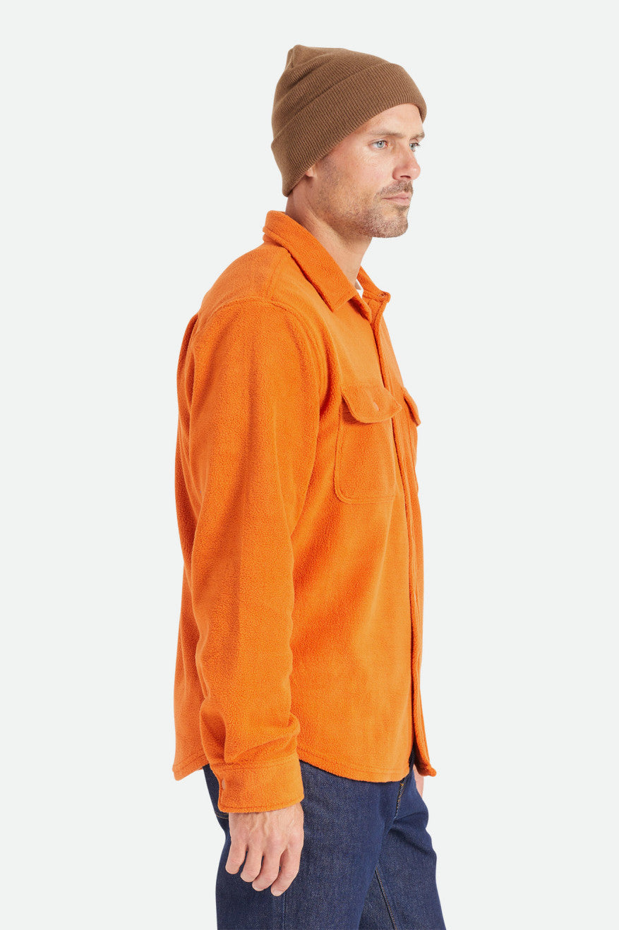 Brixton Bowery L/S Arctic Stretch Fleece Vævede Toppe Herre Orange | 5063JZGXF