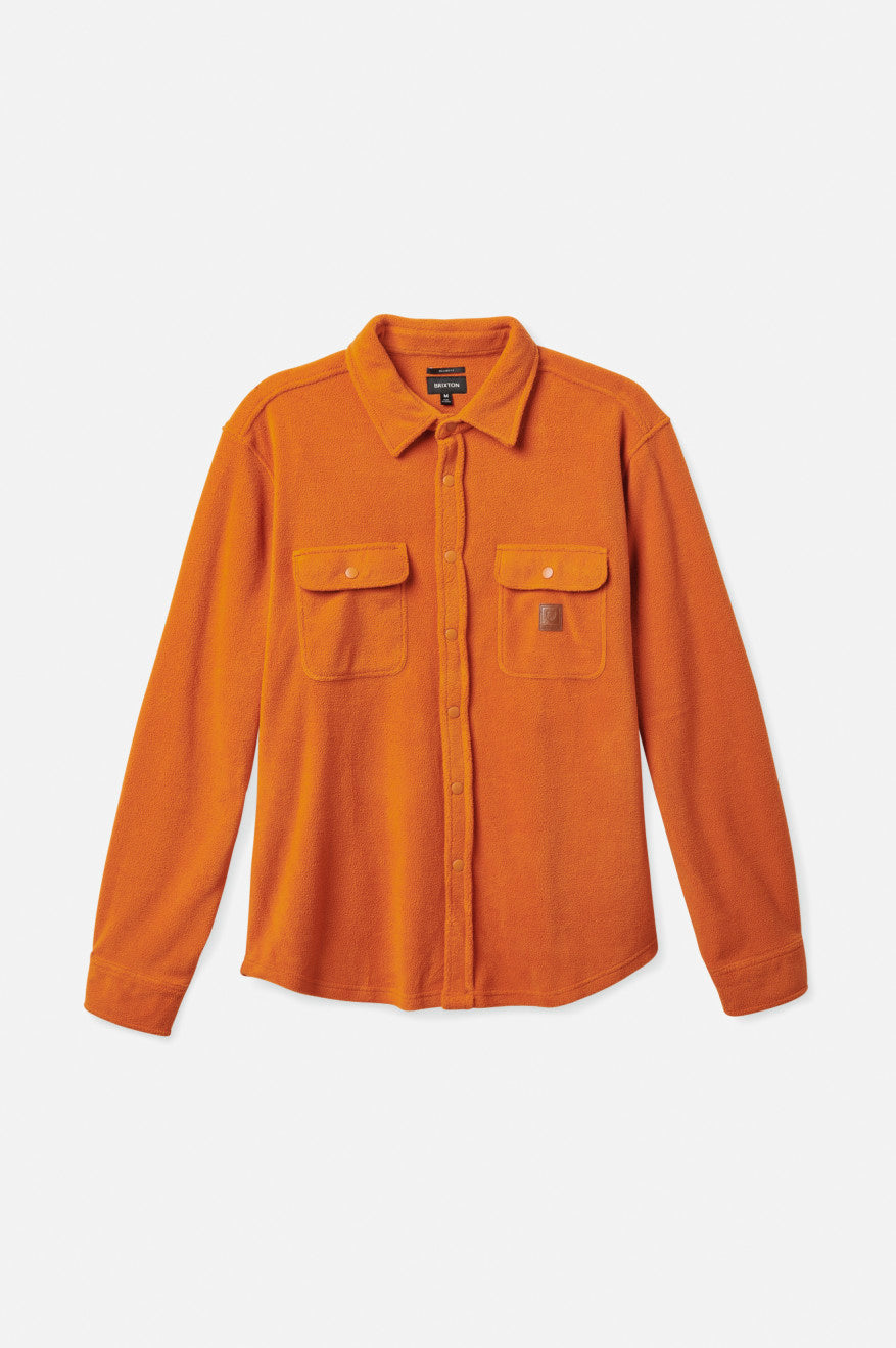 Brixton Bowery L/S Arctic Stretch Fleece Vævede Toppe Herre Orange | 5063JZGXF