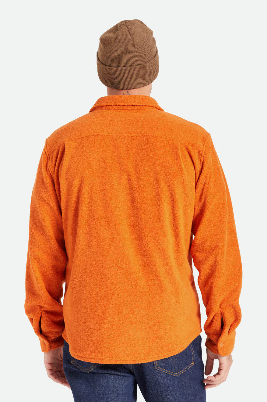 Brixton Bowery L/S Arctic Stretch Fleece Flanell Toppe Herre Orange | 5198NMJXD