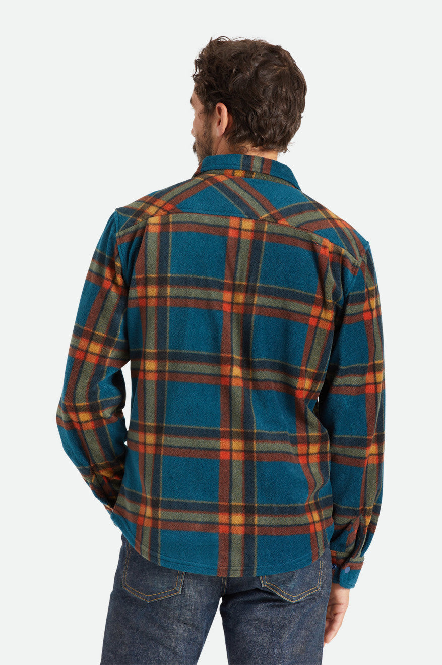 Brixton Bowery L/S Arctic Stretch Fleece Flanell Toppe Herre Dyb Blå | 8061JSYAD