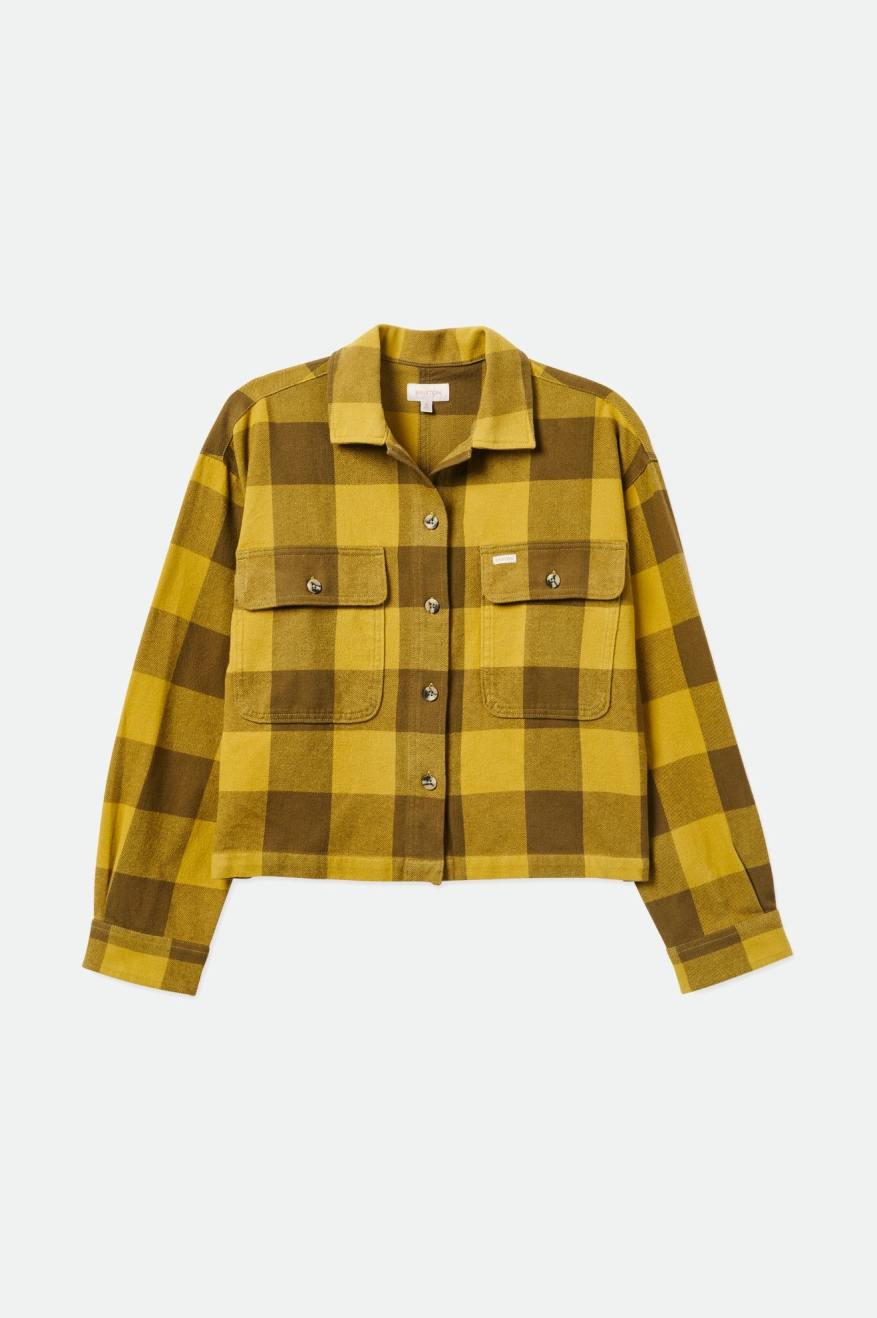 Brixton Bowery L/S Flanell Toppe Dame Gul | 2057MXJKN