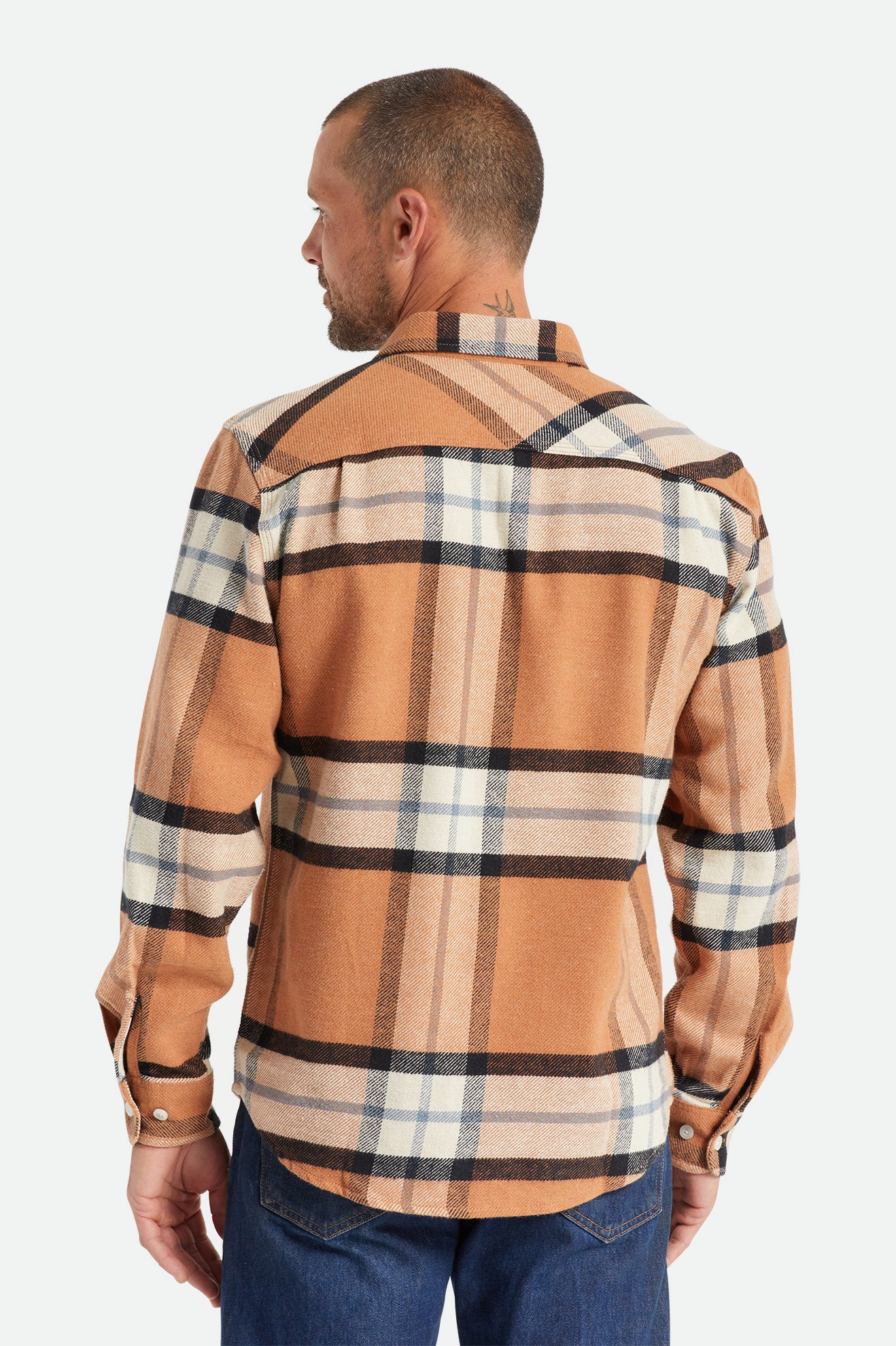 Brixton Bowery L/S Flanell Toppe Herre Beige | 1265ZHEDN