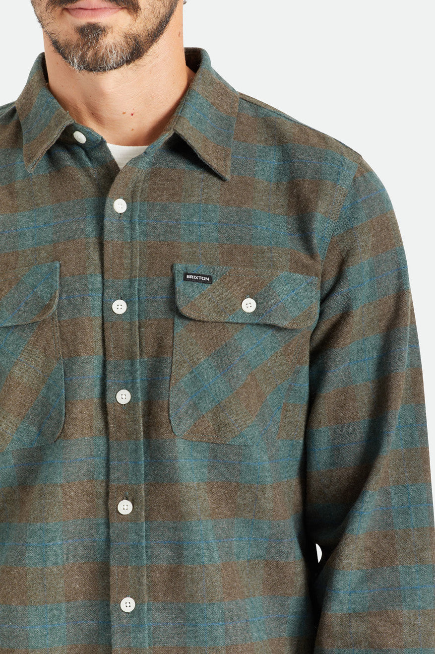 Brixton Bowery L/S Flanell Toppe Herre Blå | 3524PXLBC