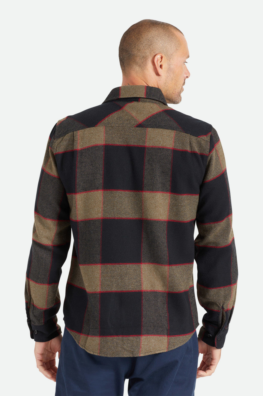 Brixton Bowery L/S Flanell Toppe Herre Grå | 1458XJIYM