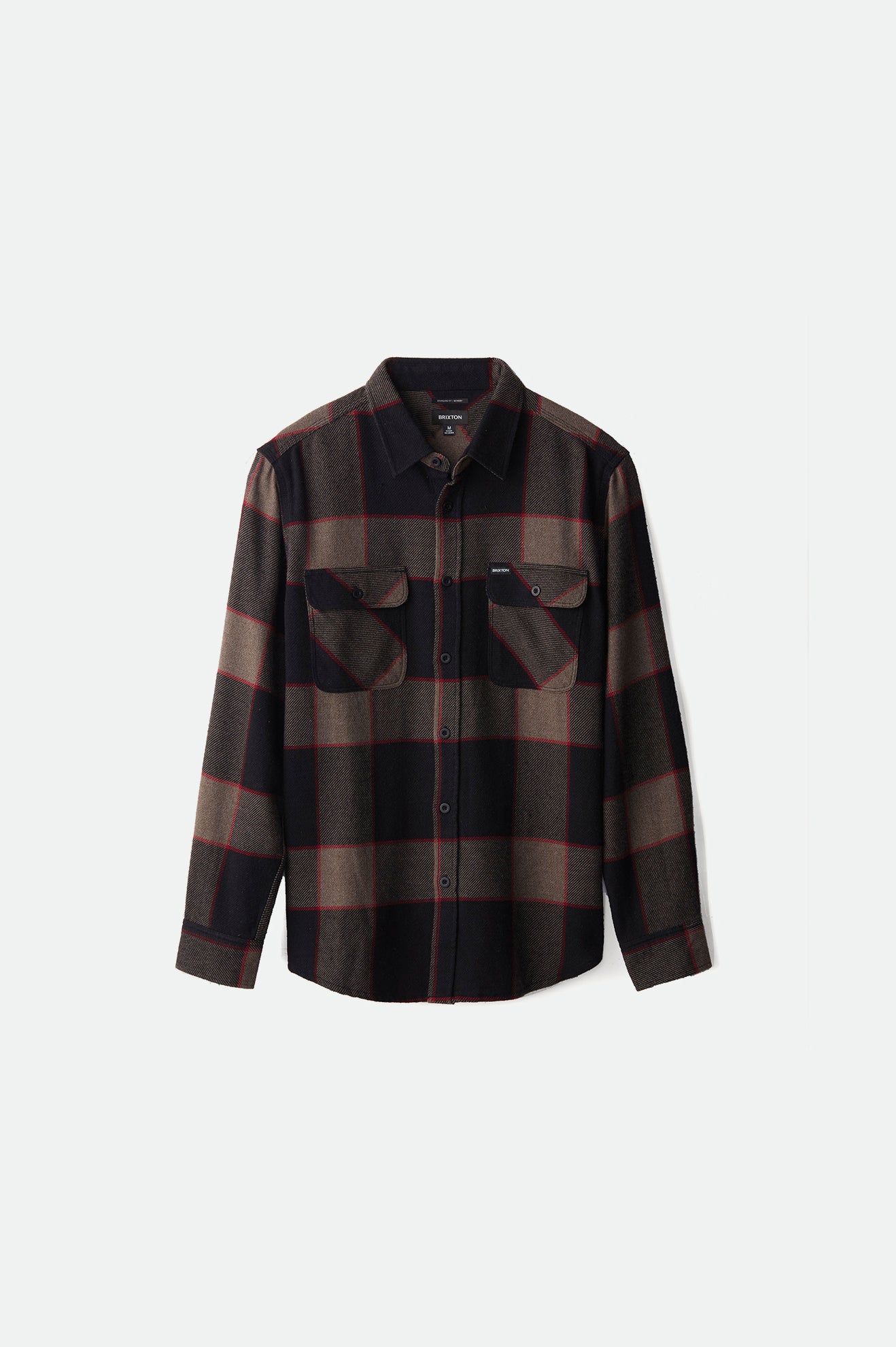 Brixton Bowery L/S Flanell Toppe Herre Grå | 1458XJIYM