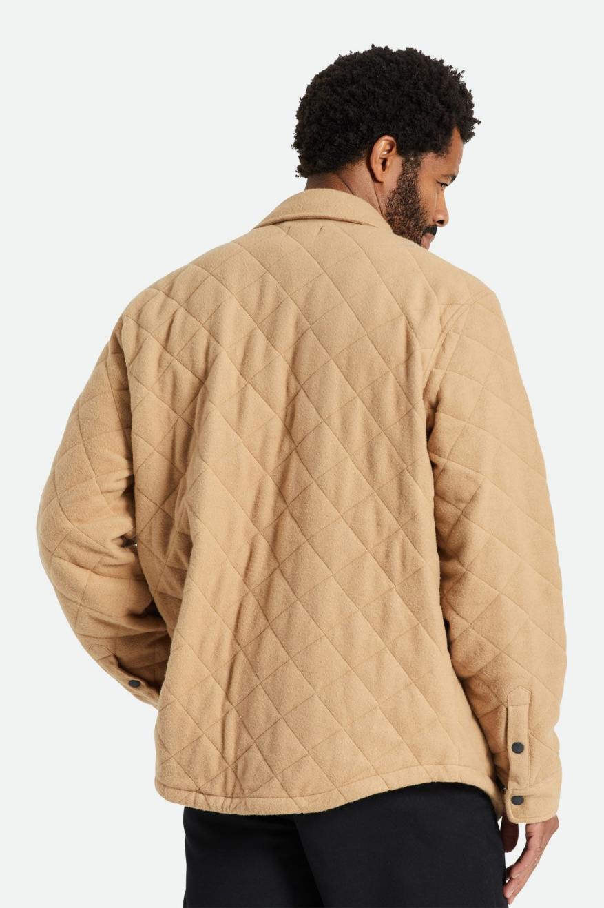 Brixton Cass Quiltet Fleece Jakke Herre Beige | 8756OMTFS