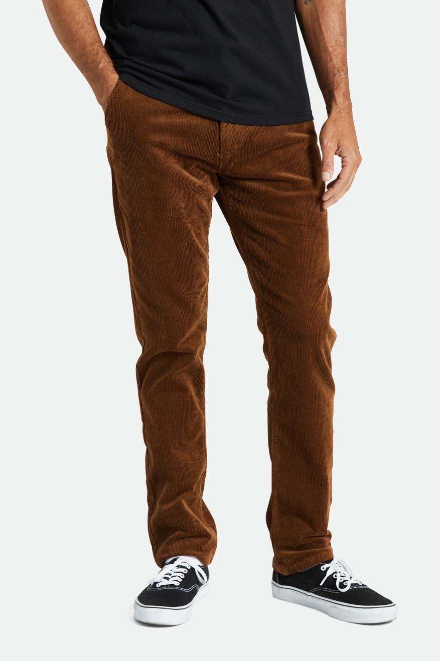 Brixton Choice Chino Regular Bukser Herre Brune | 7314EWDHB