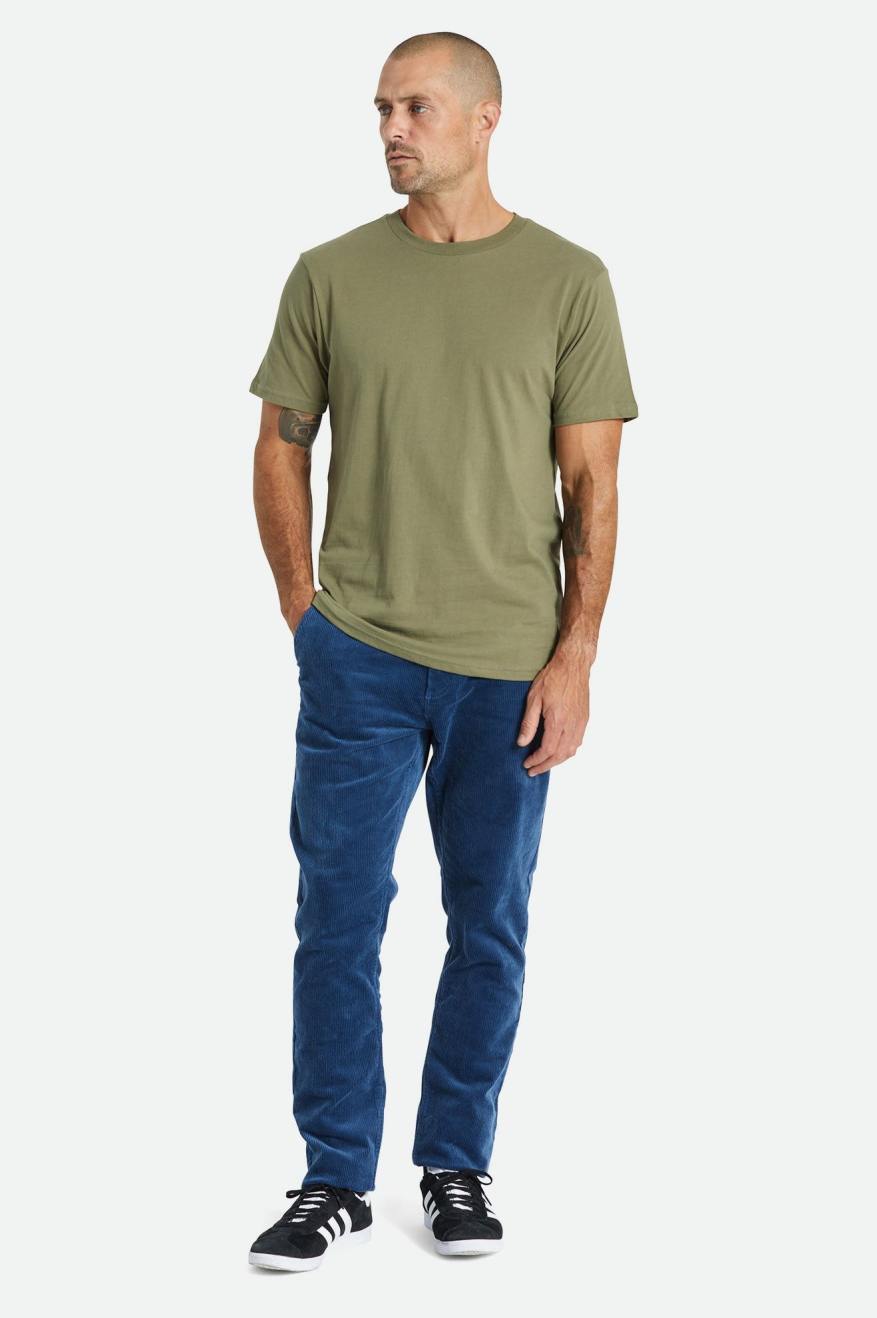 Brixton Choice Chino Regular Bukser Herre Blå | 7530CKRLB