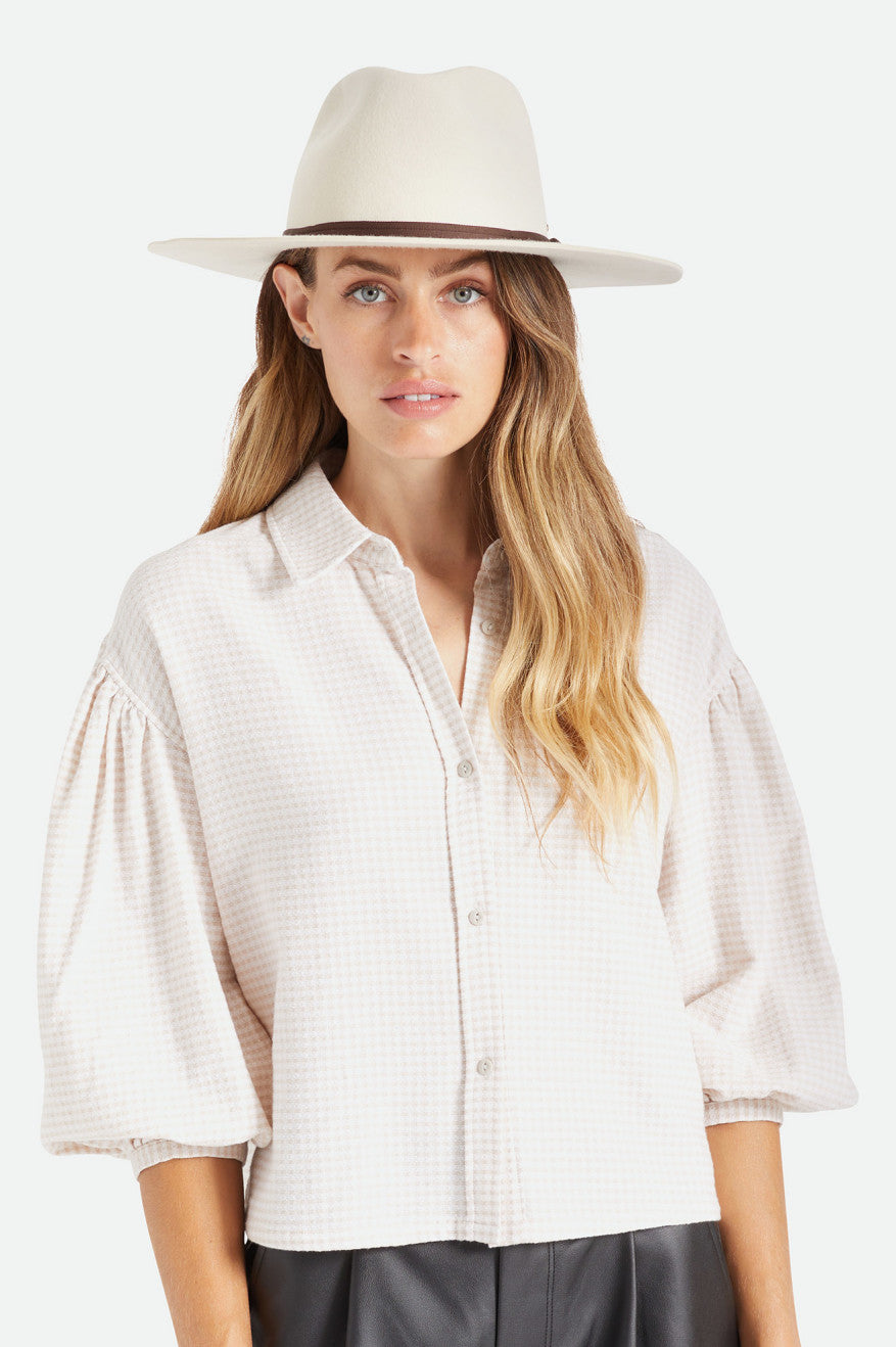 Brixton Cohen Cowboy Hat Dame Hvide | 5864GUZDJ