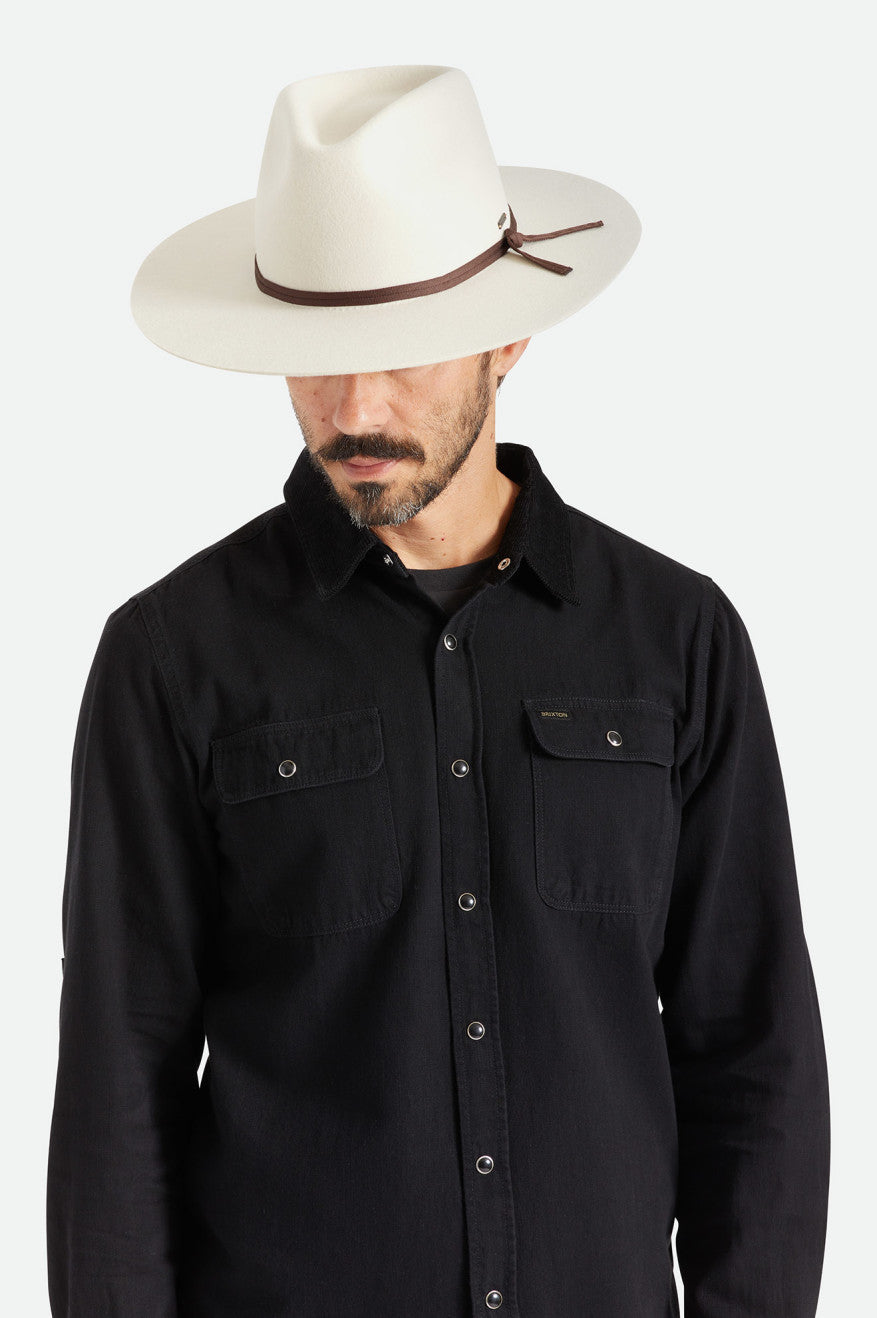 Brixton Cohen Cowboy Hat Dame Hvide | 5864GUZDJ