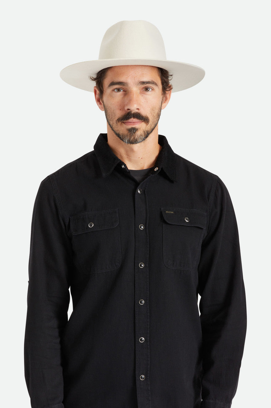 Brixton Cohen Cowboy Hat Dame Hvide | 5864GUZDJ