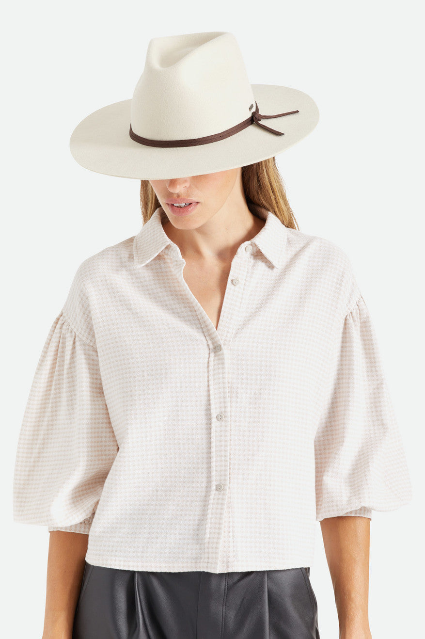 Brixton Cohen Cowboy Hat Dame Hvide | 5864GUZDJ