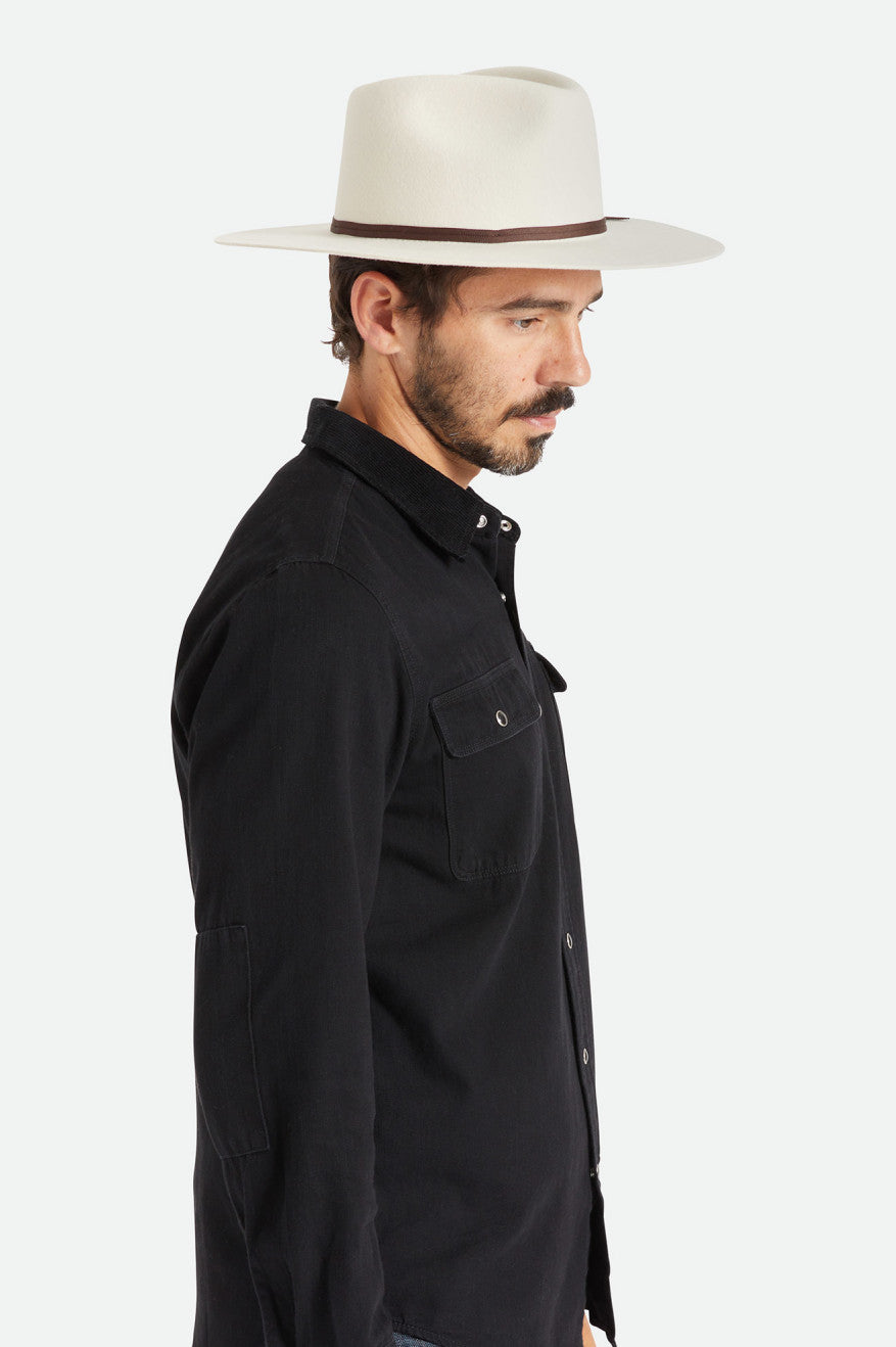 Brixton Cohen Cowboy Hat Dame Hvide | 5864GUZDJ