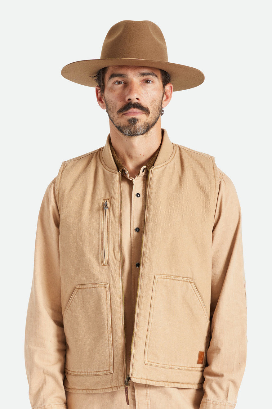 Brixton Cohen Cowboy Hat Herre Beige | 4651LWYTK